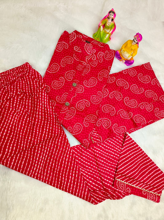 Women Pure Cotton Kurti Pant Set