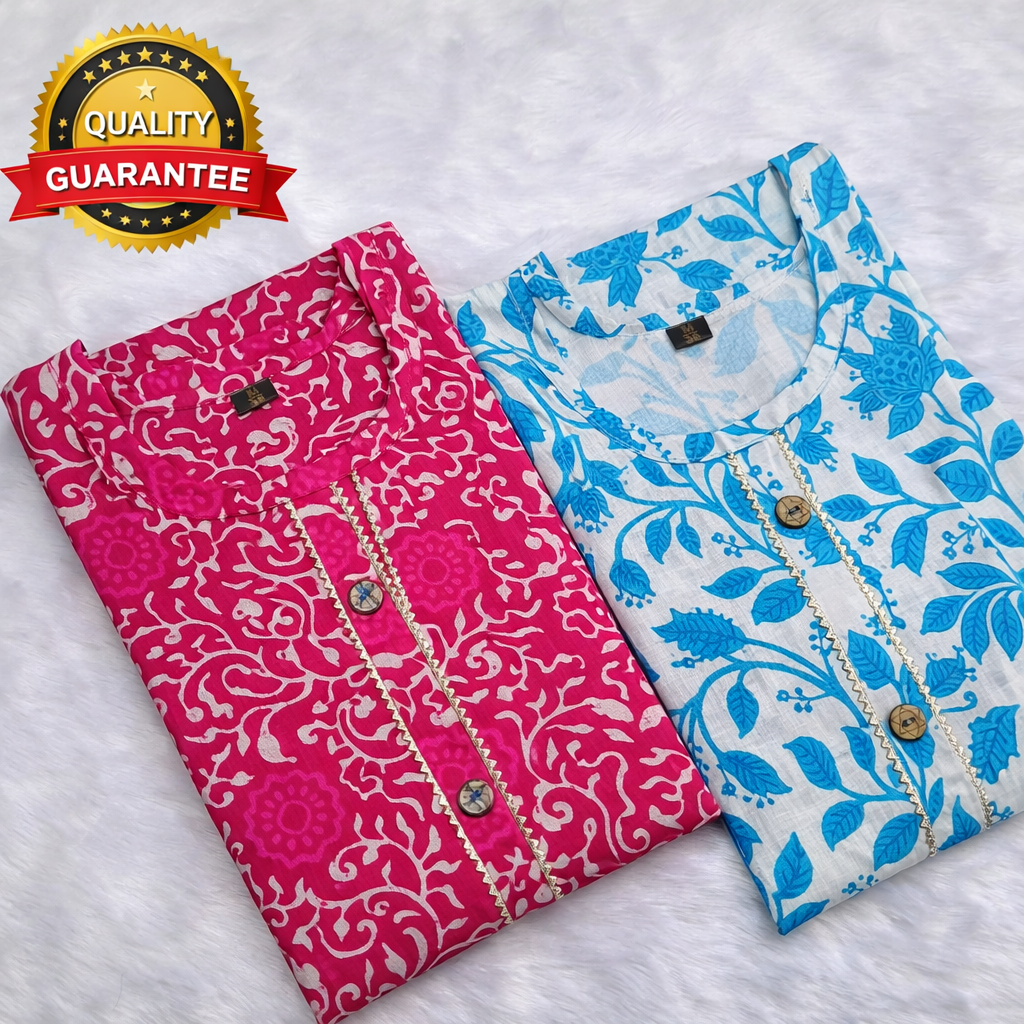 PACK OF 2 PURE COTTON KURTIS