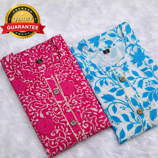 PACK OF 2 PURE COTTON KURTIS