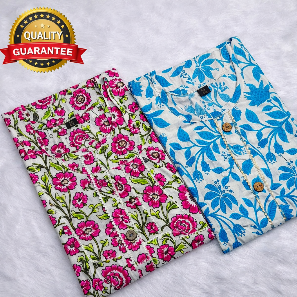 PACK OF 2 PURE COTTON KURTIS