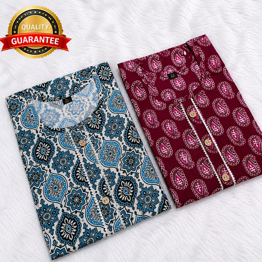 PACK OF 2 PURE COTTON KURTIS