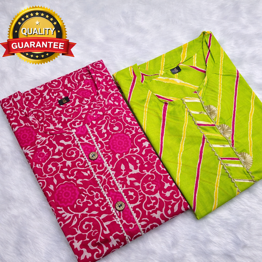 PACK OF 2 PURE COTTON KURTIS