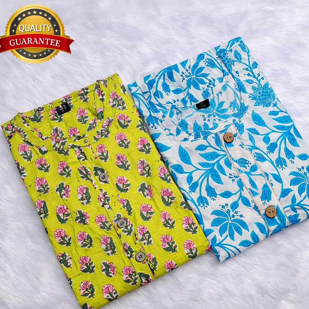 PACK OF 2 PURE COTTON KURTIS