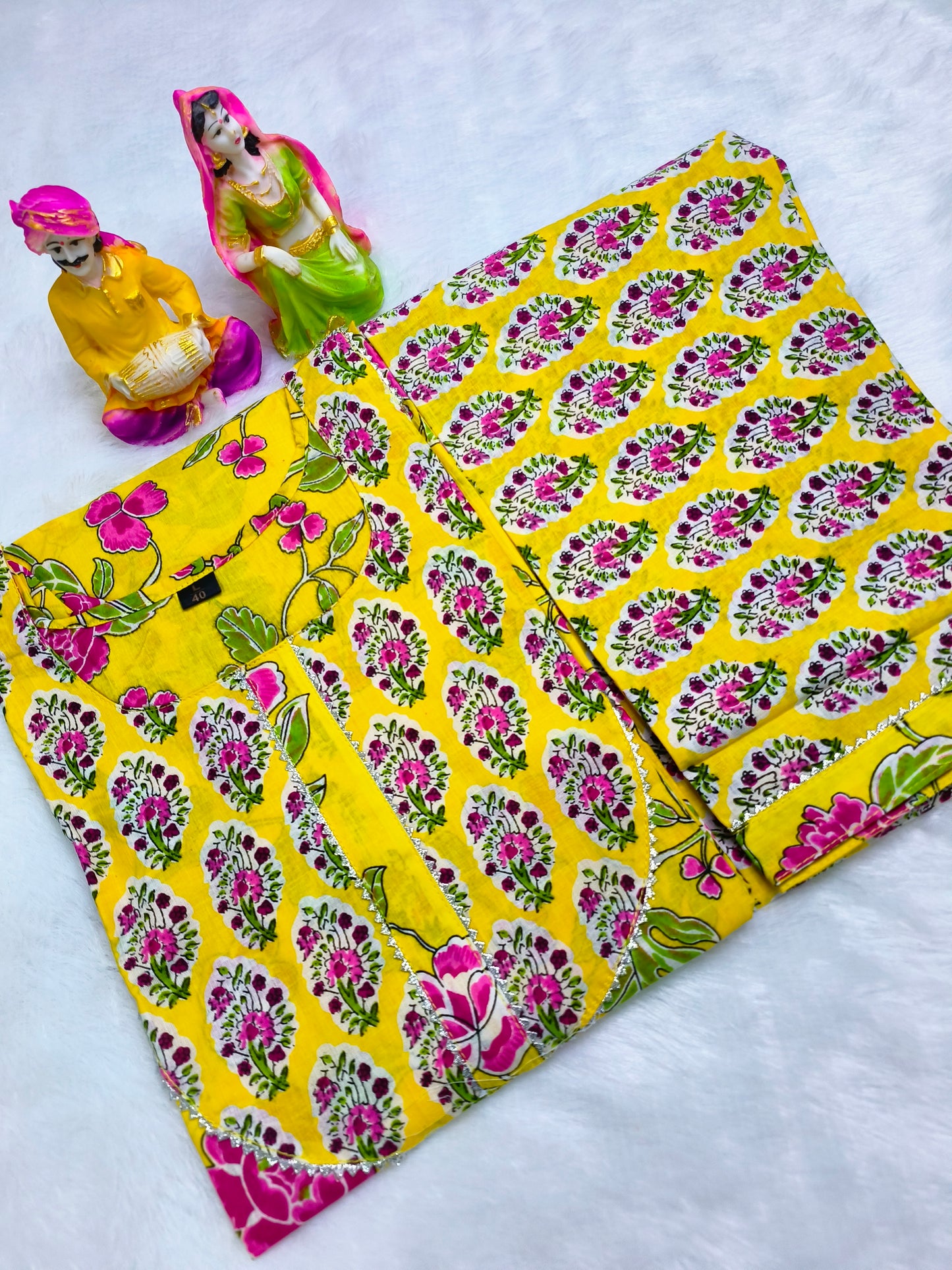 Women Pure Cotton Kurti Pant Set