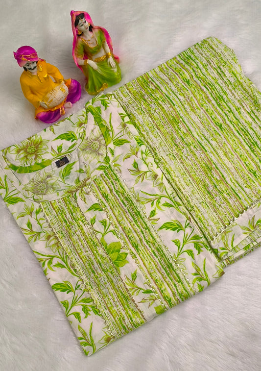 Women Pure Cotton Kurti Pant Set