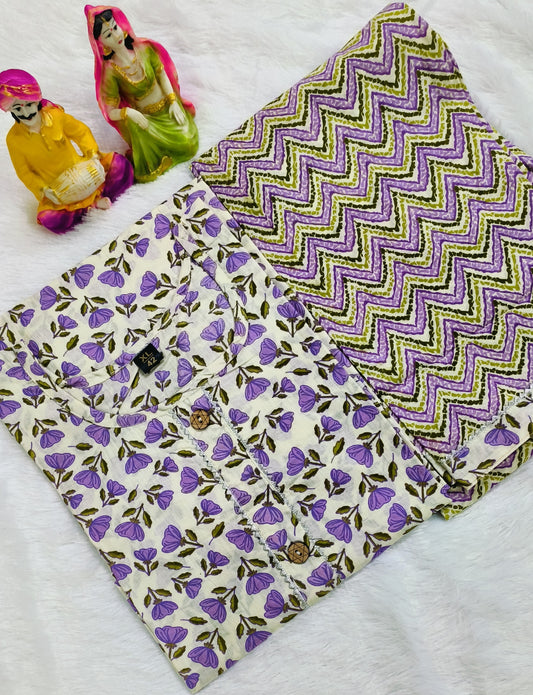 Women Pure Cotton Kurti Pant Set
