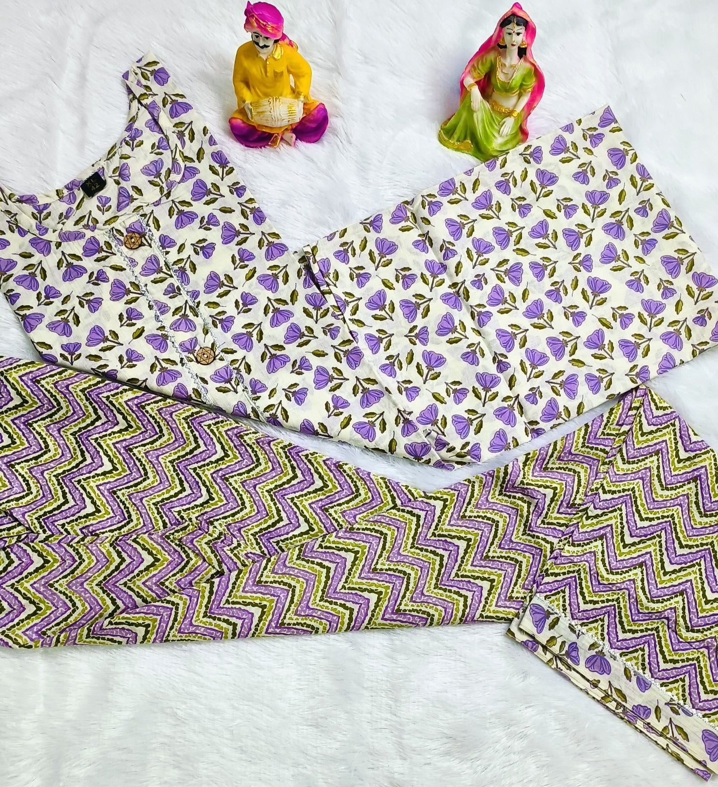 Women Pure Cotton Kurti Pant Set