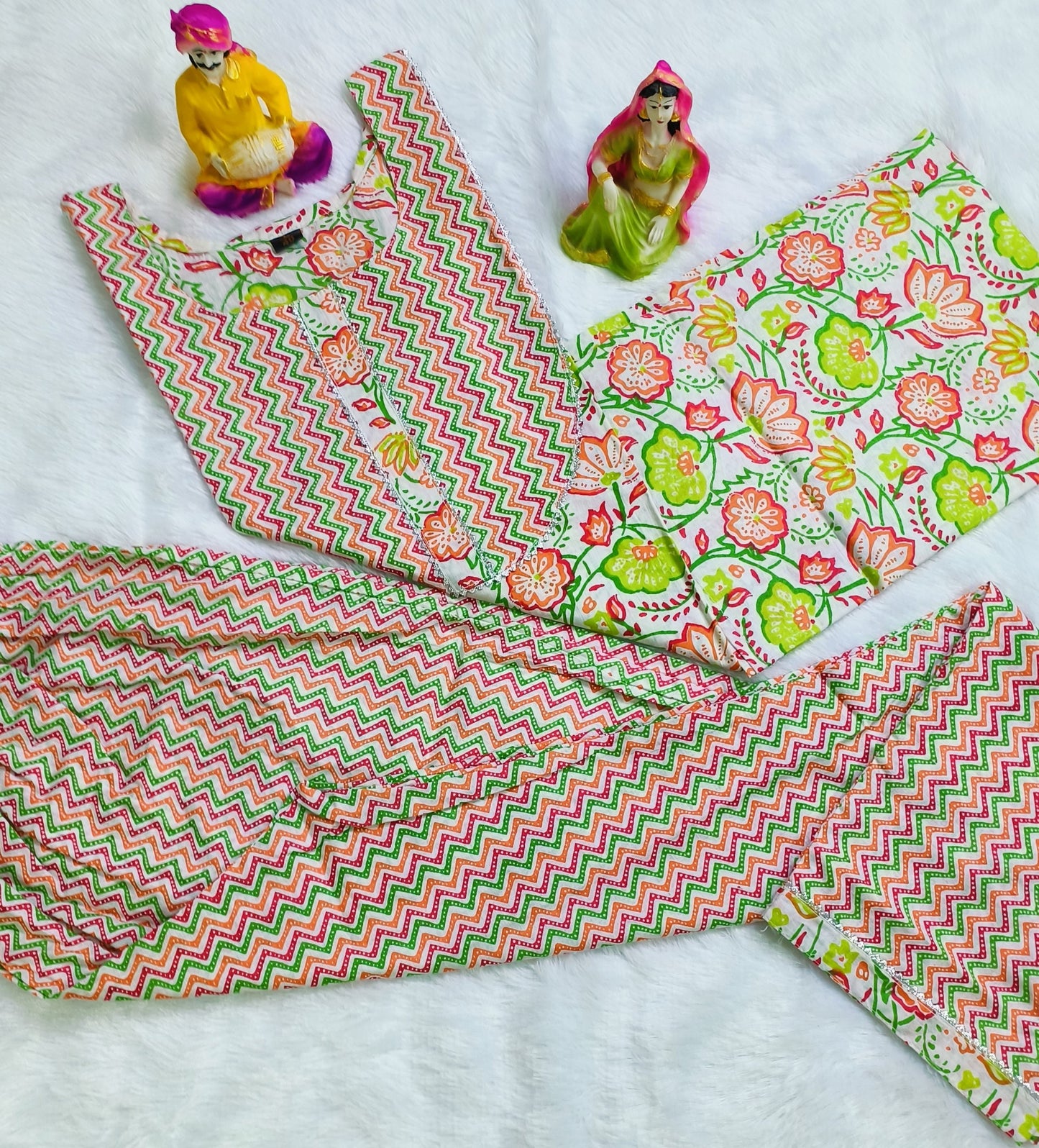 Women Pure Cotton Kurti Pant Set