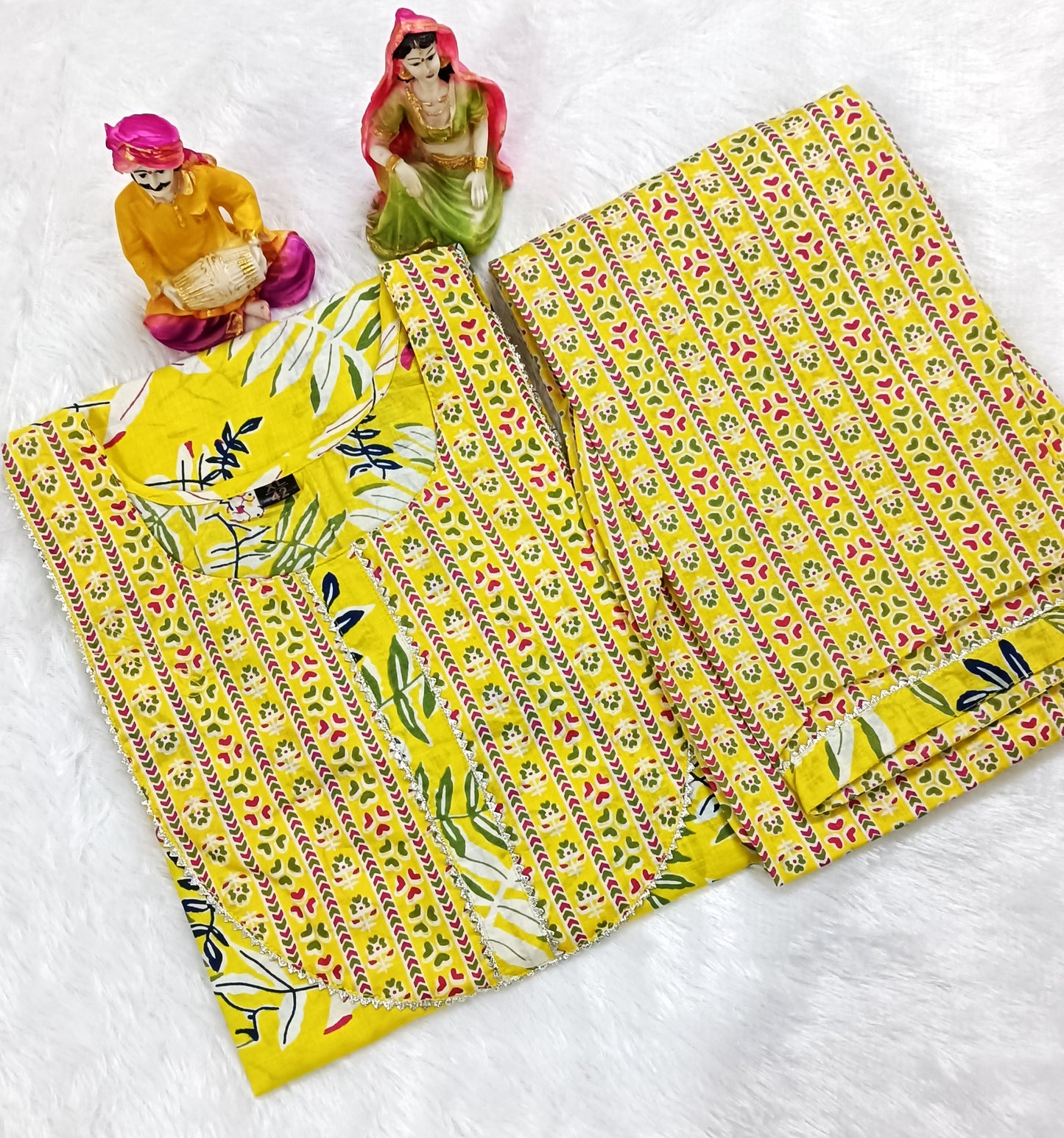 Women Pure Cotton Kurti Pant Set