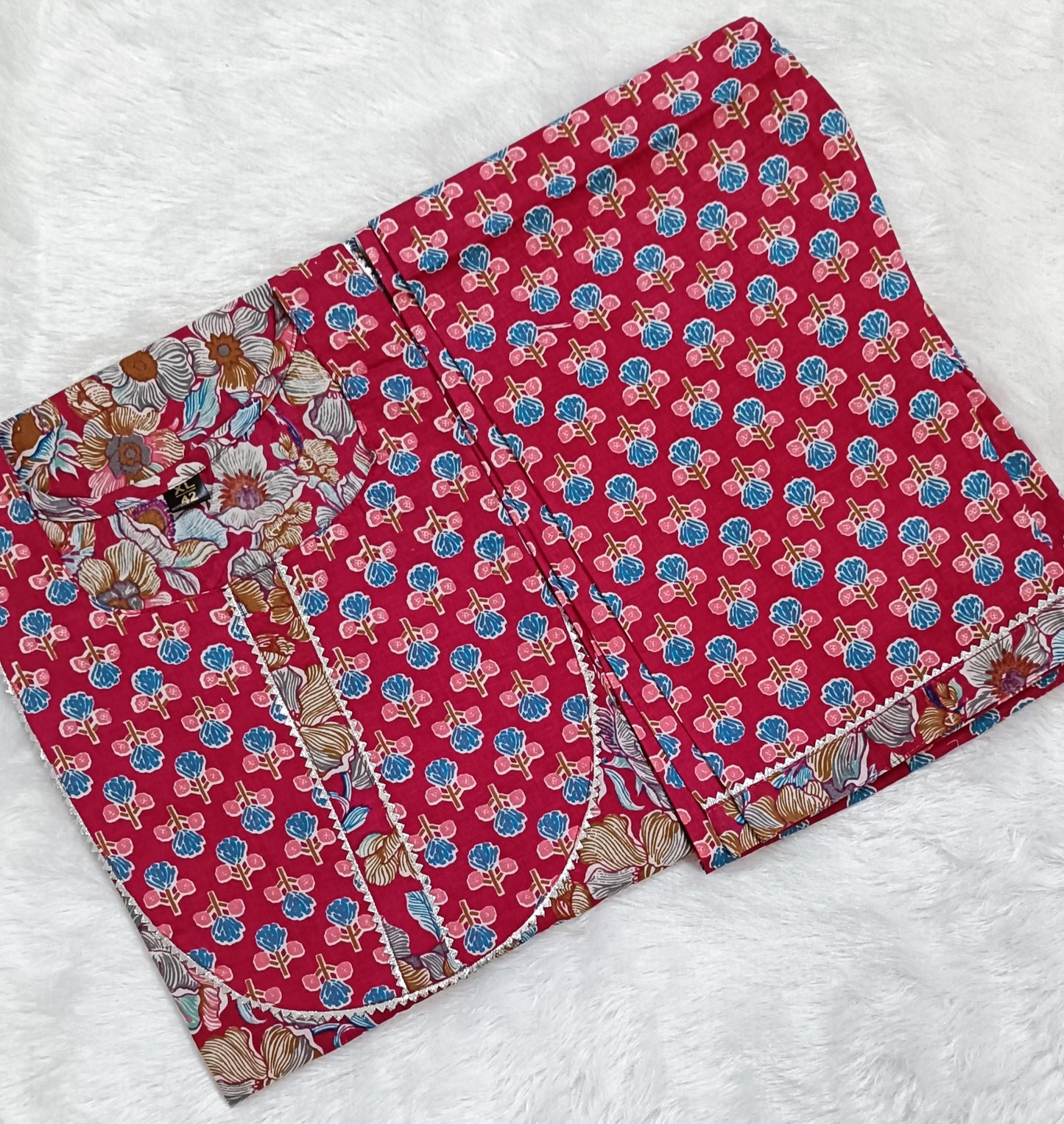 Women Pure Cotton Kurti Pant Set