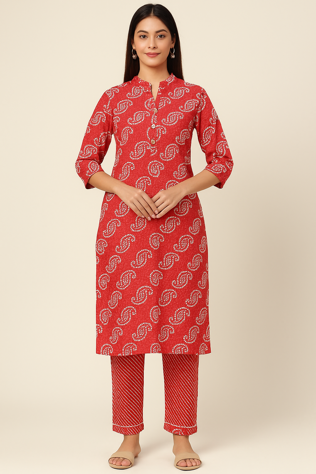 Women Pure Cotton Kurti Pant Set